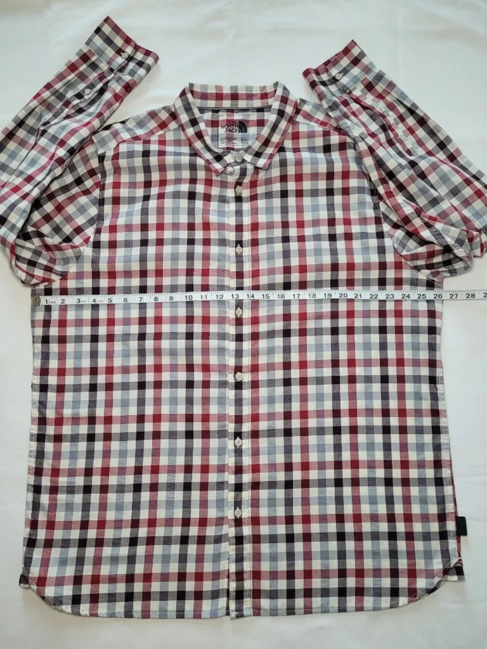 The North Face Mens Red Plaid Long Sleeve Button Up Shirt XXL Grandpacore